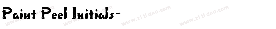 Paint Peel Initials字体转换